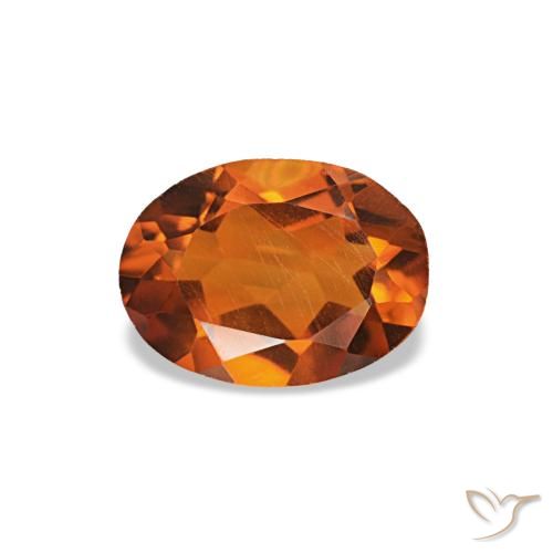 0.60ct Orange Citrine, Oval, VVS-VS