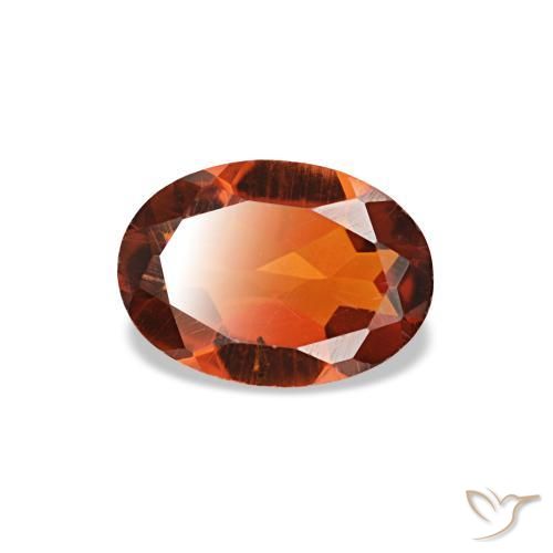 0.60 ct Orange Citrine Stone, Natural Citrine in Oval Facet Shape for Sale