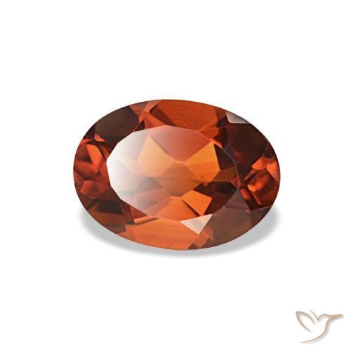 0.76 ct Orange Citrine Stone, Natural Citrine in Oval Facet Shape for Sale