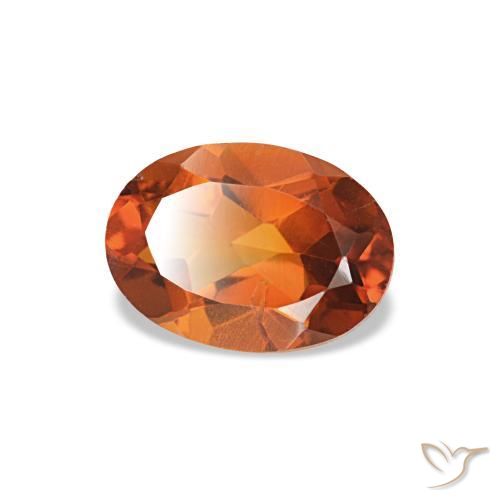 0.71 ct Orange Citrine Stone, Natural Citrine in Oval Facet Shape for Sale