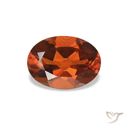 0.72 ct Orange Citrine Gemstone, Citrine Gem in Oval Facet Shape for Sale.