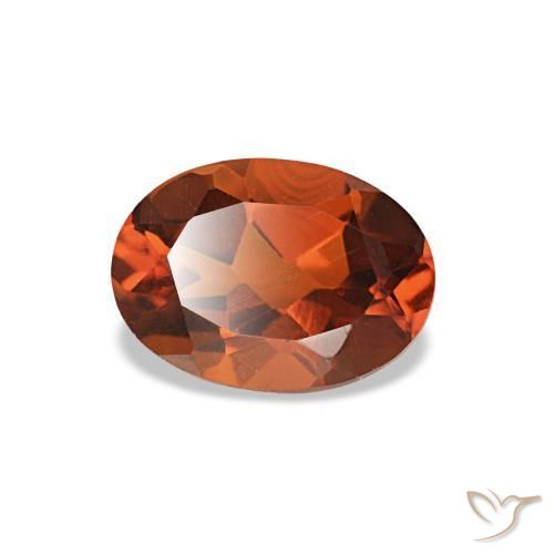 0.72 ct Orange Citrine Stone, Natural Citrine in Oval Facet Shape for Sale