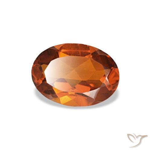 0.64 ct Orange Citrine Stone, Natural Citrine in Oval Facet Shape for Sale