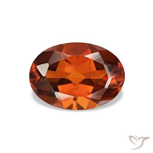 0.73 ct Orange Citrine Gemstone, Citrine Gem in Oval Facet Shape for Sale.