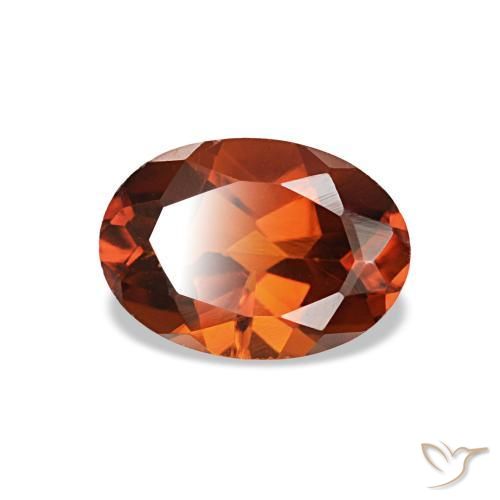 0.73 ct Orange Citrine Stone, Natural Citrine in Oval Facet Shape for Sale