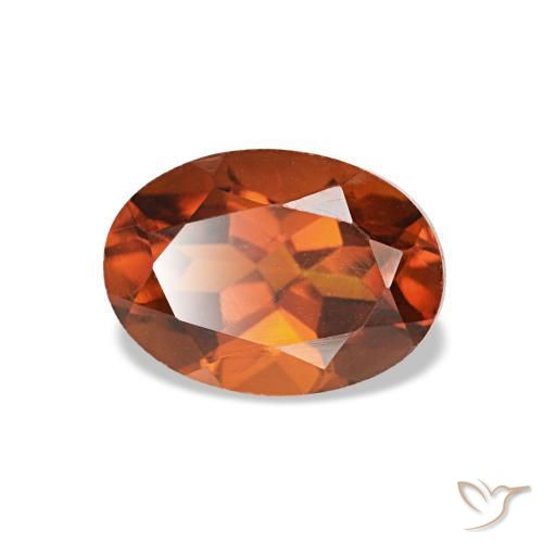 0.83 ct Orange Citrine Stone, Natural Citrine in Oval Facet Shape for Sale