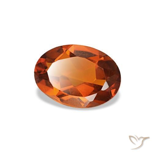 0.60 ct Orange Citrine Stone, Natural Citrine in Oval Facet Shape for Sale