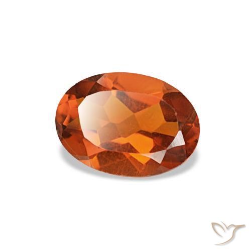 0.60 ct Orange Citrine Stone, Natural Citrine in Oval Facet Shape for Sale