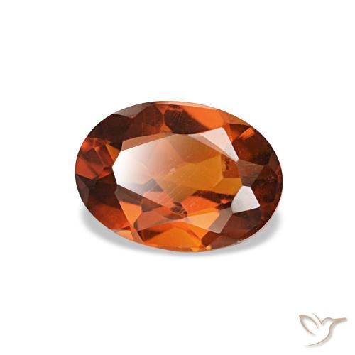 0.72 ct Orange Citrine Stone, Natural Citrine in Oval Facet Shape for Sale
