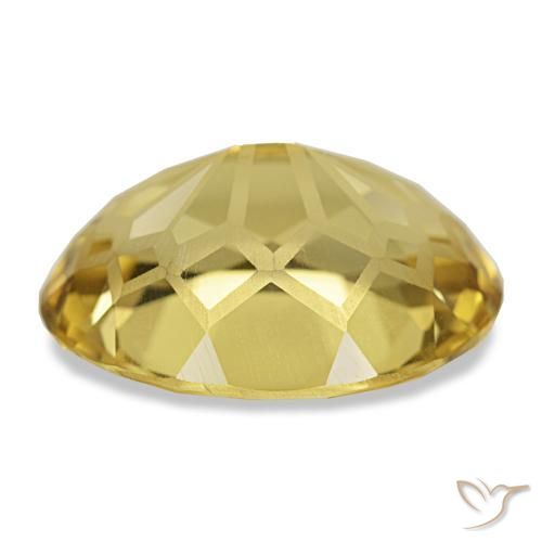 Citrine Gemstone in 13.7 x 11.2 mm Size for Sale, Citrine Stone in Medium Light-Yellow Color
