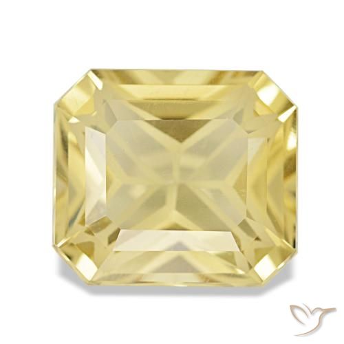 3.23 ct Yellow Citrine Gemstone, Citrine Gem in Octagon / Scissor Cut Shape for Sale.