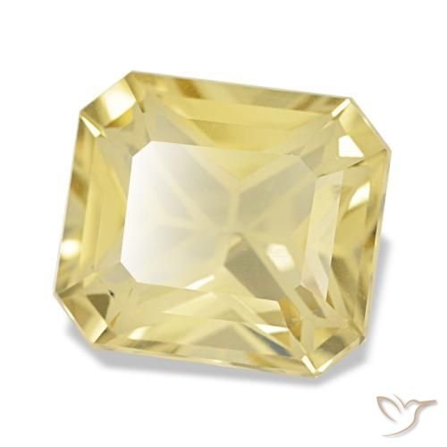 3.23 ct Yellow Citrine Stone, Natural Citrine in Octagon / Scissor Cut Shape for Sale