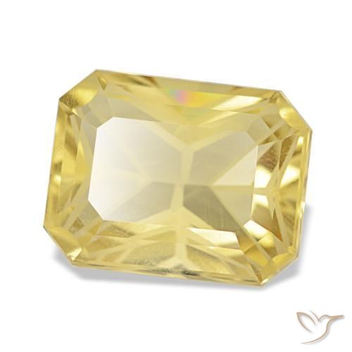 3.56 ct Yellow Citrine Stone, Natural Citrine in Octagon / Scissor Cut Shape for Sale