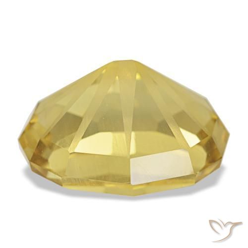 Citrine Gemstone in 15 x 12.3 mm Size for Sale, Citrine Stone in Deep Yellow Color