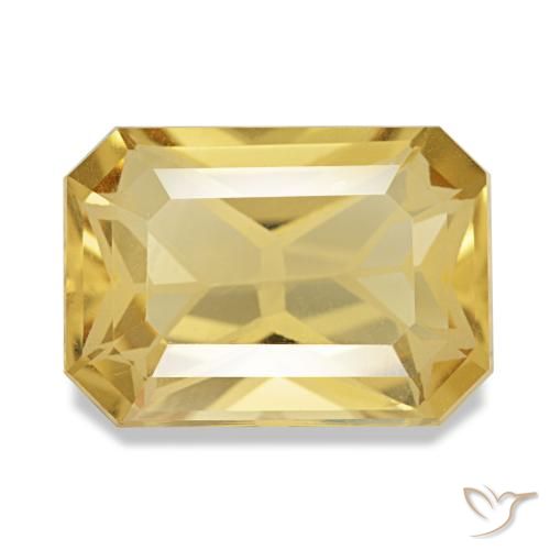 3.50 ct Yellow Citrine Gemstone, Citrine Gem in Octagon / Scissor Cut Shape for Sale.
