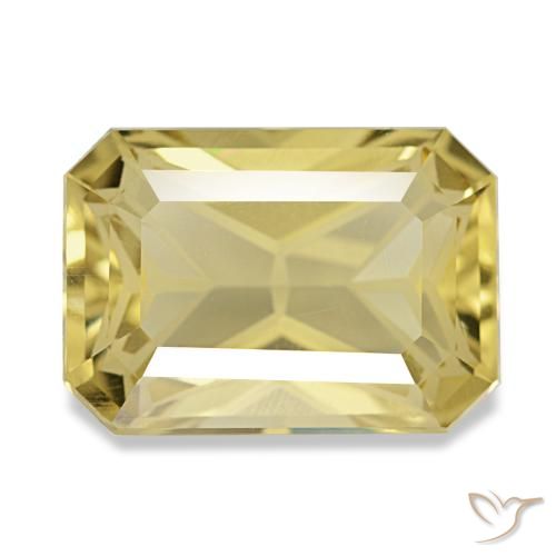 5.62 ct Yellow Citrine Gemstone, Citrine Gem in Octagon / Scissor Cut Shape for Sale.