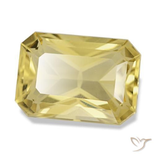 5.62 ct Yellow Citrine Stone, Natural Citrine in Octagon / Scissor Cut Shape for Sale