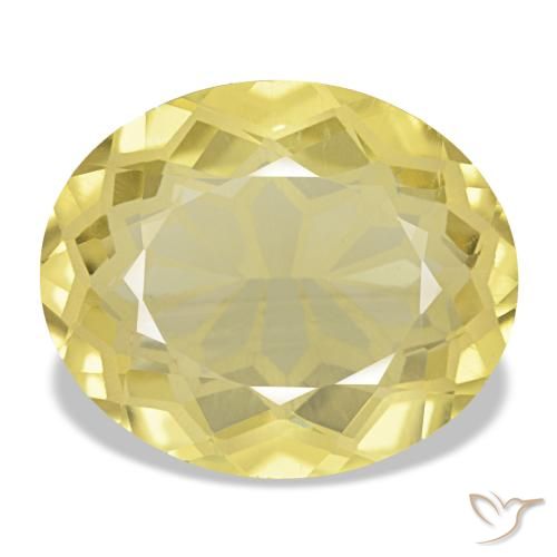 4.66 ct Yellow Citrine Gemstone, Citrine Gem in Oval Facet Shape for Sale.