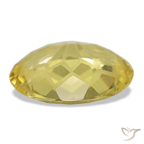 Citrine Gemstone in 13.5 x 11.2 mm Size for Sale, Citrine Stone in Bumblebee Yellow Color