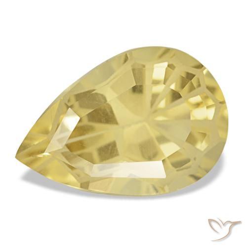 4.60ct Yellow Citrine, Pear Shape, VS