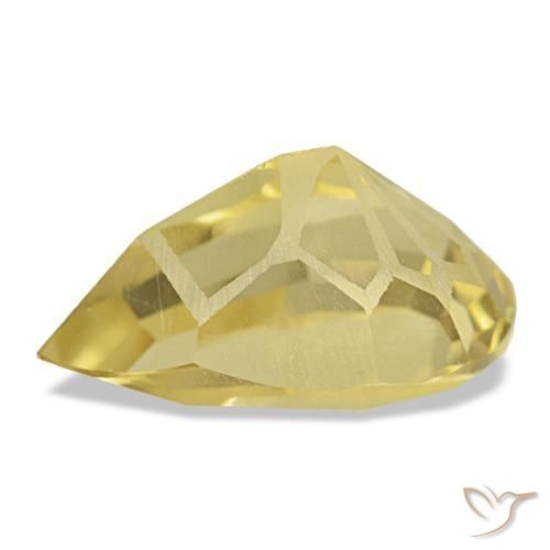 Citrine Gemstone in 14.2 x 9.7 mm Size for Sale, Citrine Stone in Light Golden-Yellow Color