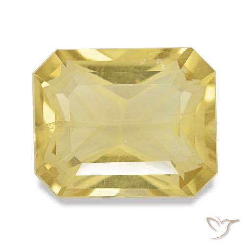 4.19ct Yellow Citrine, Emerald Cut, VVS-VS