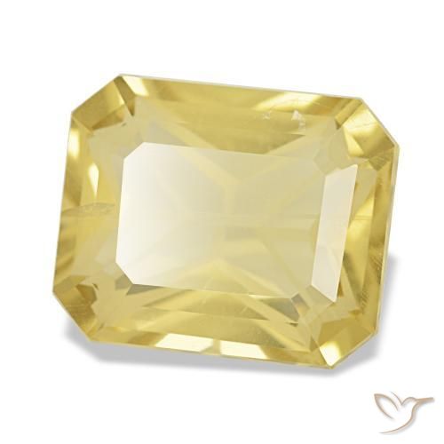 4.19 ct Yellow Citrine Stone, Natural Citrine in Octagon Step Cut Shape for Sale
