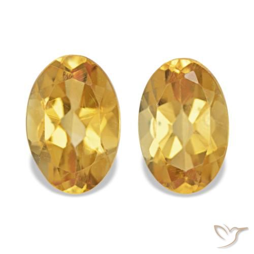 0.81ctw Golden Citrine, Oval, VS