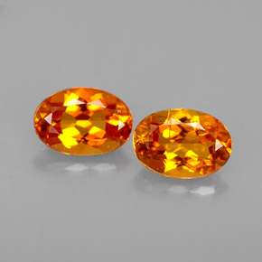 0.93 ct Orange Clinohumite Gemstone, Clinohumite Gem in Oval Facet Shape for Sale.