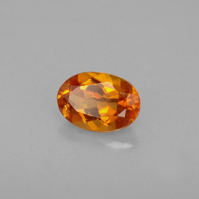 0.48 ct Orange Clinohumite Stone, Natural Clinohumite in Oval Facet Shape for Sale