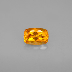 0.58 ct Orange Clinohumite Gemstone, Clinohumite Gem in Cushion-Cut Shape for Sale.