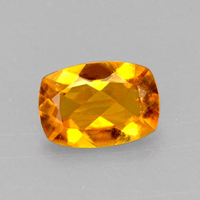 0.65 ct Orange Clinohumite Gemstone, Clinohumite Gem in Cushion-Cut Shape for Sale.