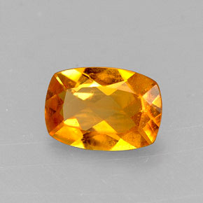 0.65 ct Orange Clinohumite Stone, Natural Clinohumite in Cushion-Cut Shape for Sale