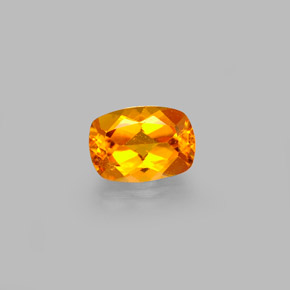0.59 ct Orange Clinohumite Gemstone, Clinohumite Gem in Cushion-Cut Shape for Sale.