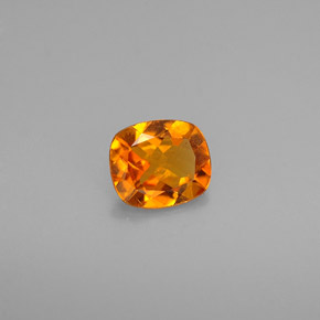 0.49 ct Orange Clinohumite Gemstone, Clinohumite Gem in Cushion-Cut Shape for Sale.