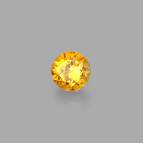 0.40 ct Yellow Clinohumite Stone, Natural Clinohumite in Round Facet Shape for Sale