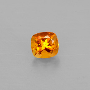 0.40 ct Orange Clinohumite Gemstone, Clinohumite Gem in Cushion-Cut Shape for Sale.