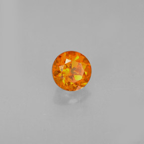 0.43 ct Orange Clinohumite Stone, Natural Clinohumite in Round Facet Shape for Sale