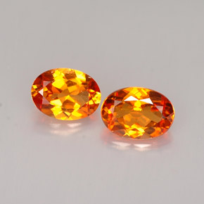 0.87 ct Orange Clinohumite Gemstone, Clinohumite Gem in Oval Facet Shape for Sale.
