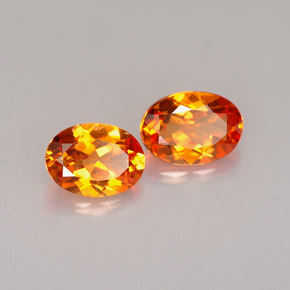 0.87 ct Orange Clinohumite Stone, Natural Clinohumite in Oval Facet Shape for Sale