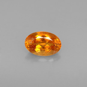 0.64 ct Orange Clinohumite Gemstone, Clinohumite Gem in Oval Facet Shape for Sale.