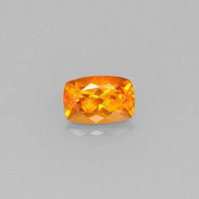 0.61 ct Orange Clinohumite Gemstone, Clinohumite Gem in Cushion-Cut Shape for Sale.