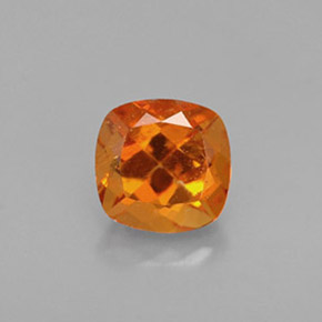 0.60 ct Orange Clinohumite Gemstone, Clinohumite Gem in Cushion-Cut Shape for Sale.