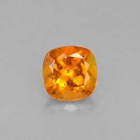0.41 ct Orange Clinohumite Gemstone, Clinohumite Gem in Cushion-Cut Shape for Sale.