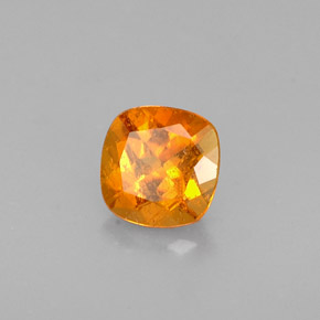 0.41 ct Orange Clinohumite Stone, Natural Clinohumite in Cushion-Cut Shape for Sale