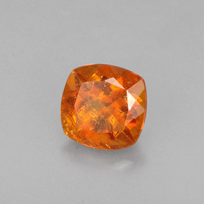 0.62 ct Orange Clinohumite Stone, Natural Clinohumite in Cushion-Cut Shape for Sale