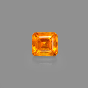 0.69 ct Orange Clinohumite Gemstone, Clinohumite Gem in Octagon Facet Shape for Sale.