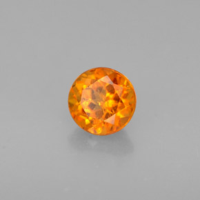 0.46 ct Orange Clinohumite Stone, Natural Clinohumite in Round Facet Shape for Sale