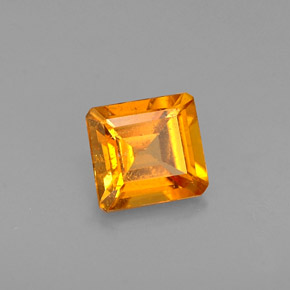 0.49 ct Orange Clinohumite Gemstone, Clinohumite Gem in Octagon Facet Shape for Sale.
