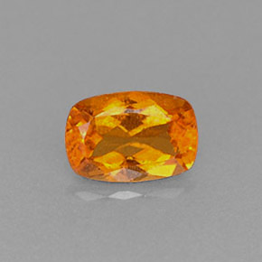 0.51 ct Orange Clinohumite Gemstone, Clinohumite Gem in Cushion-Cut Shape for Sale.